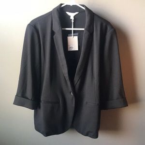 Black Fitted 3/4 Sleeve Blazer LC Lauren Conrad Size XL